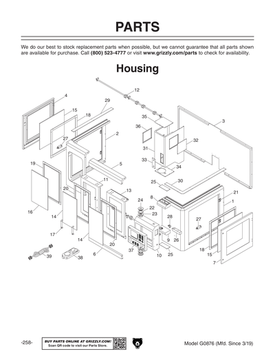 Part Diagram for G0876
