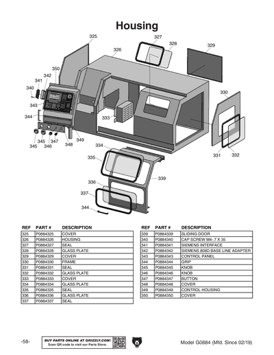 Part Diagram for G0884