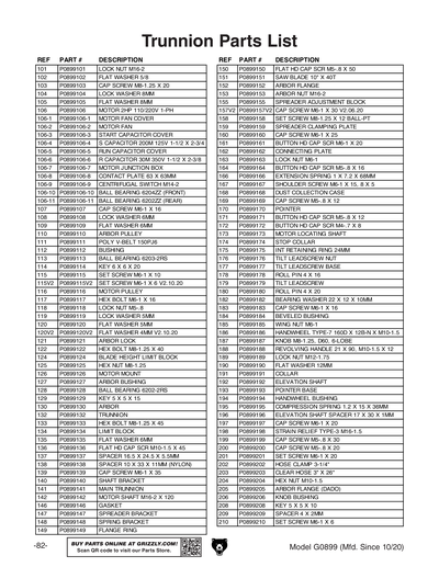 Part Diagram for G0899