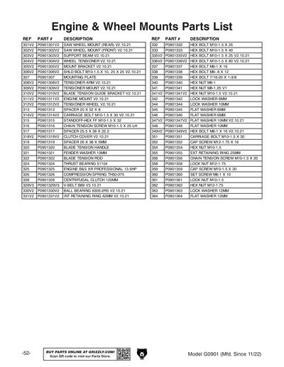 Part Diagram for G0901