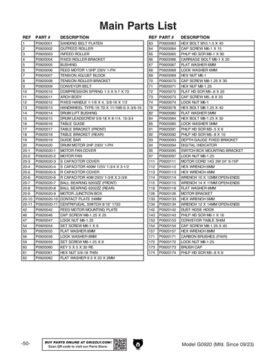 Part Diagram for G0920