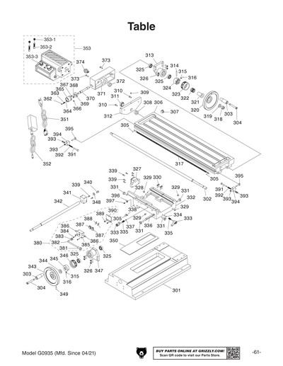 Part Diagram for G0935