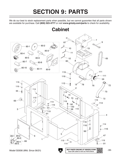 Part Diagram for G0936