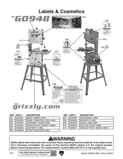 Part Diagram for G0948