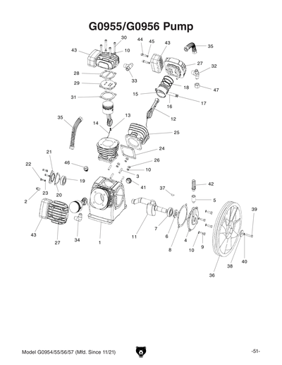 Part Diagram for G0956