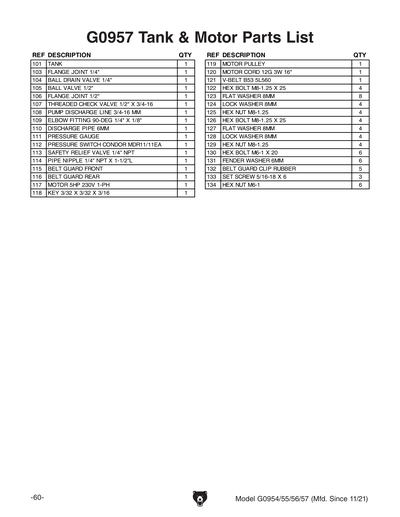 Part Diagram for G0956