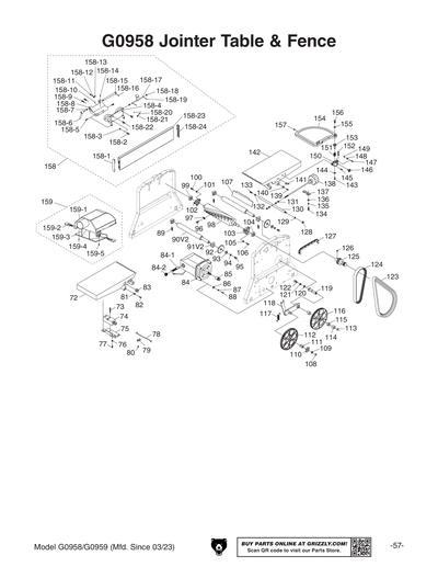 Part Diagram for G0958