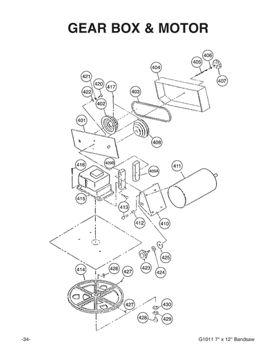 Part Diagram for G1011Z