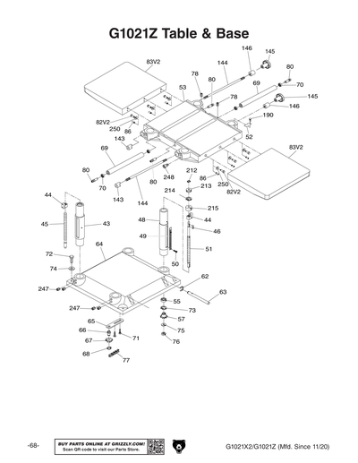Parts for G1021X2 15
