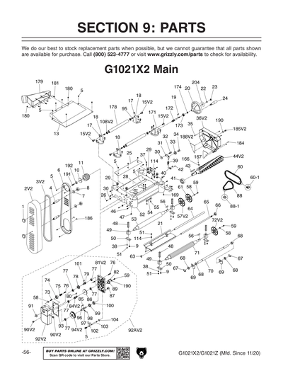Part Diagram for G1021Z