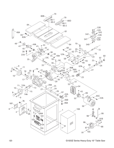 Part Diagram for G1023ZX