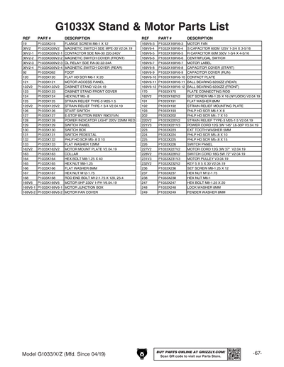 Part Diagram for G1033X