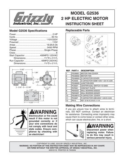 Part Diagram for G2536