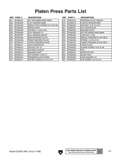 Part Diagram for G5394