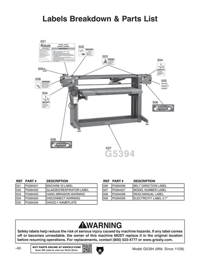 Part Diagram for G5394