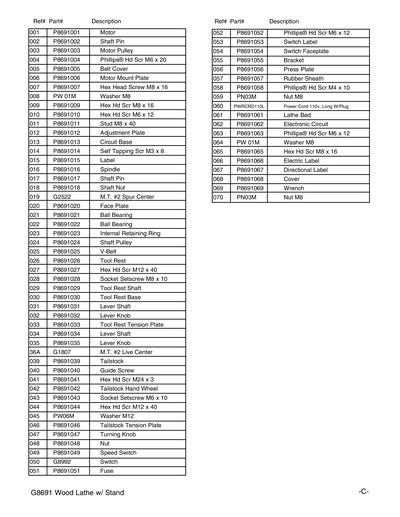 Part Diagram for G8691