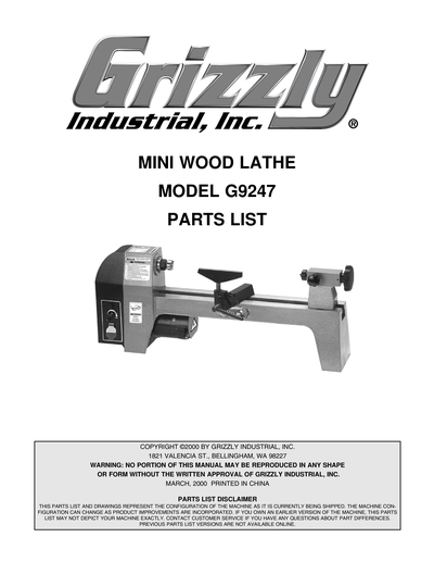 Part Diagram for G9247