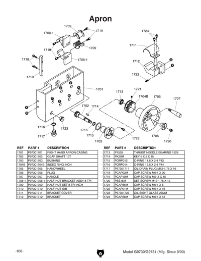 Part Diagram for G9731