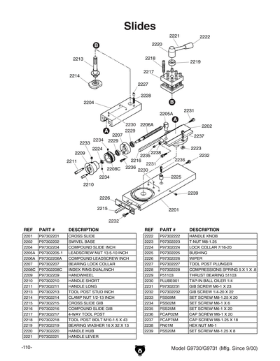 Part Diagram for G9731