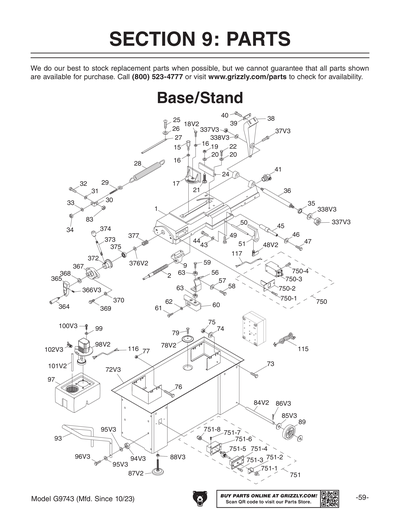 Part Diagram for G9743
