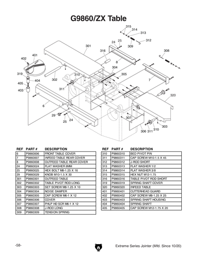Part Diagram for G9860ZX