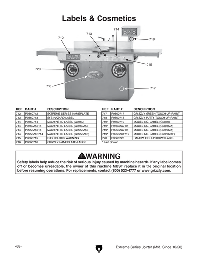 Part Diagram for G9860ZX