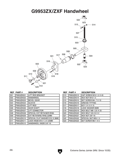 Parts for G9953ZX 16