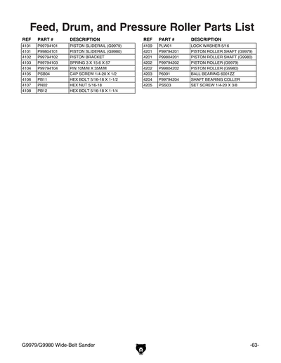 Part Diagram for G9980
