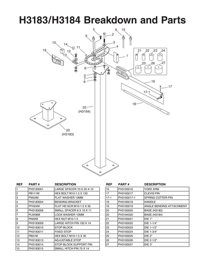 Part Diagram for H3184