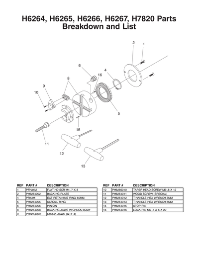 Part Diagram for H7820