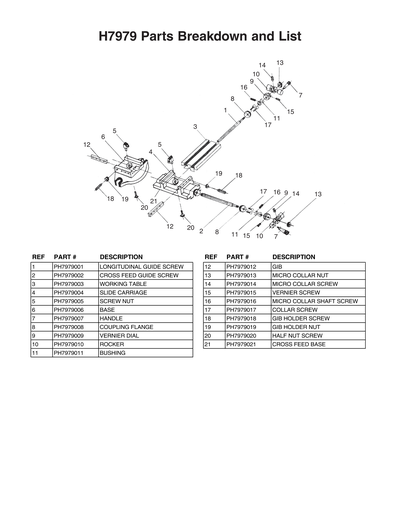Part Diagram for H7979