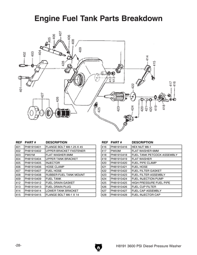 Part Diagram for H8191