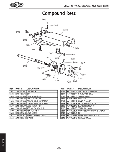 Part Diagram for M1112
