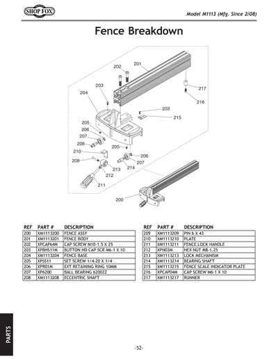 Parts for M1113 18