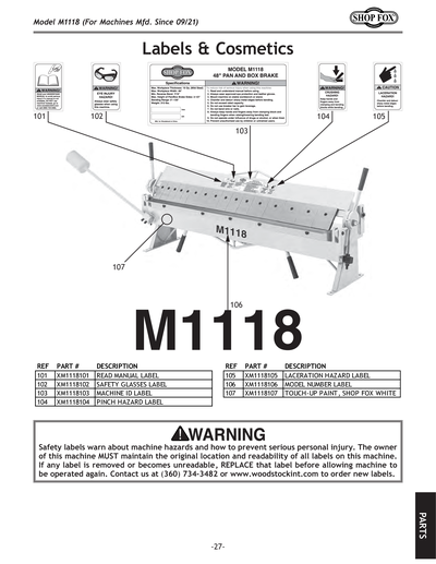 Part Diagram for M1118