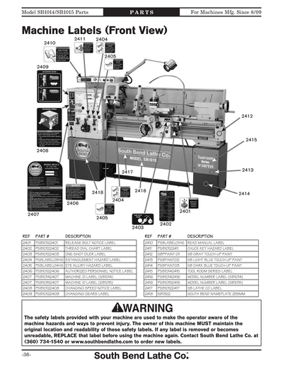 Part Diagram for SB1014