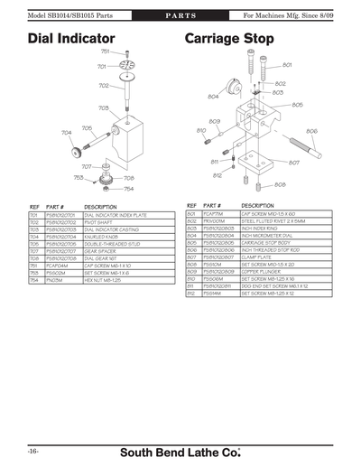 Part Diagram for SB1015