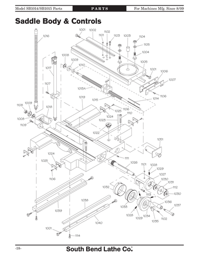 Part Diagram for SB1015F