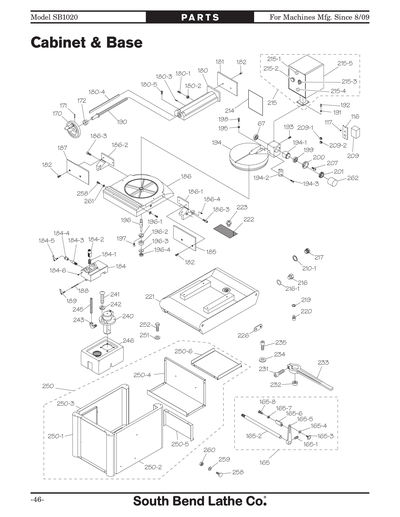 Part Diagram for SB1020