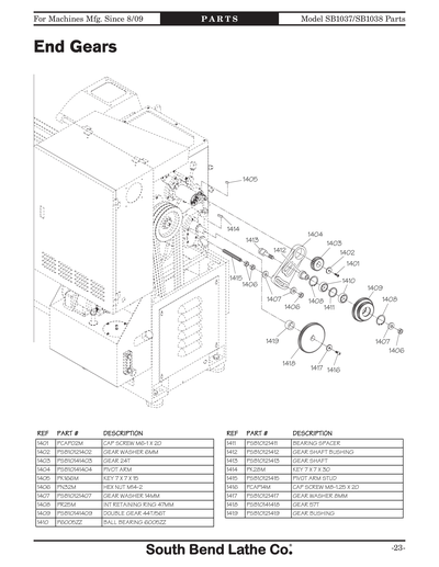 Part Diagram for SB1038F