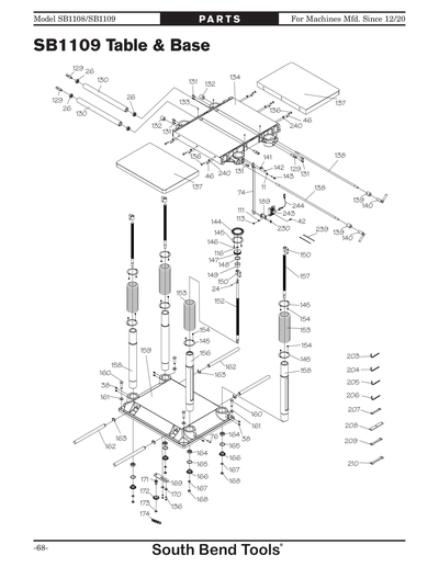 Part Diagram for SB1109