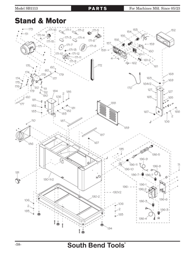 Part Diagram for SB1113