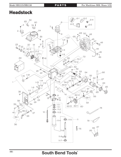 Part Diagram for SB1116