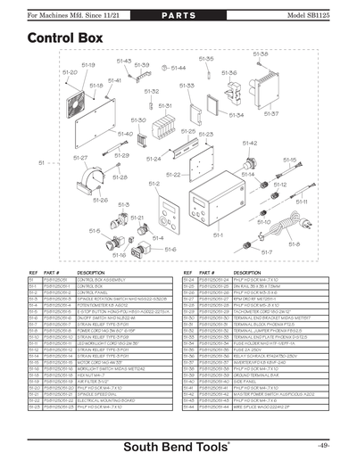 Part Diagram for SB1125