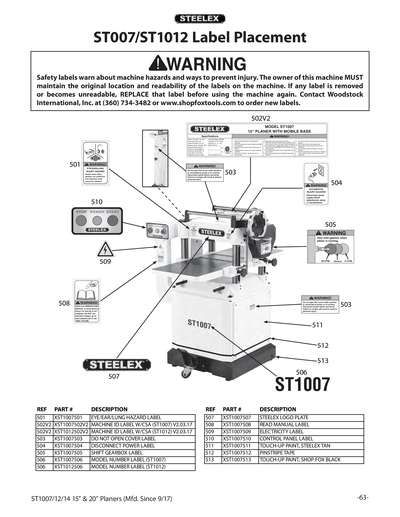 Part Diagram for ST1012