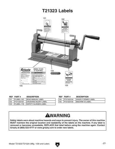 Part Diagram for T21323