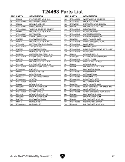 Part Diagram for T24463