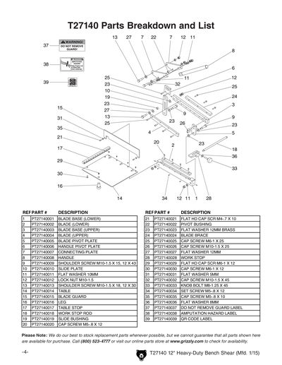 Part Diagram for T27140