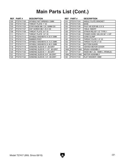 Part Diagram for T27417