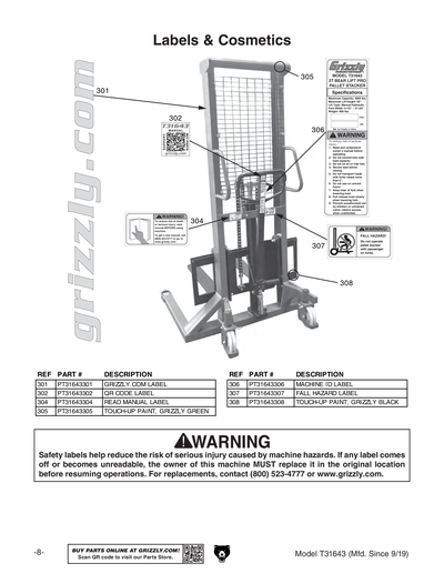 Part Diagram for T31643